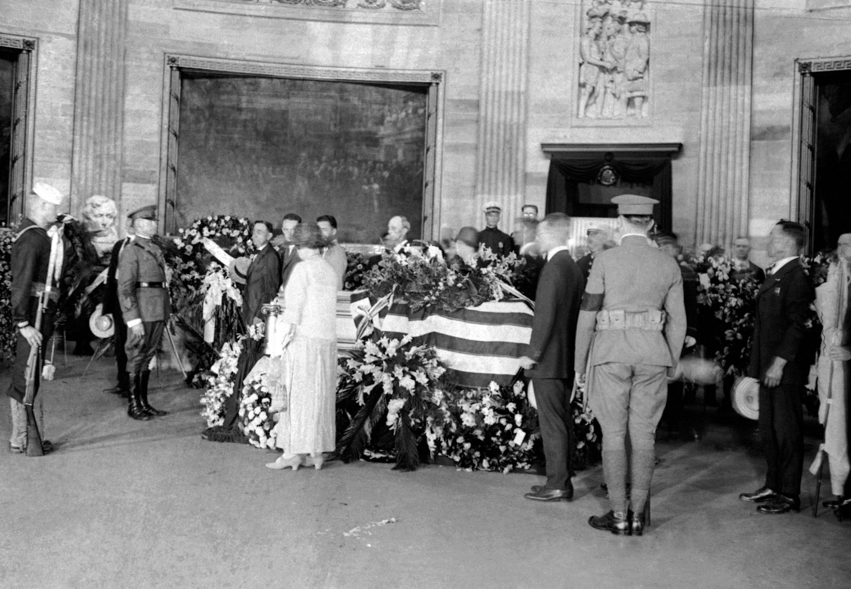 Warren G. Harding lies in state
